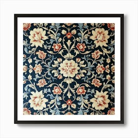 Floral Rug Art 1 Poster