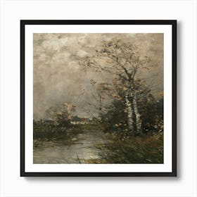 Riverside Scene 1 Art Print