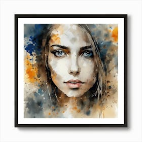 Watercolor Of A Woman 2 Art Print