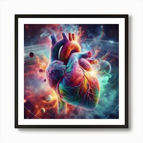 Heart In Space Art Print