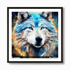 Blue Wolf Art Print