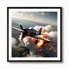 Warplane In Flight Art Print