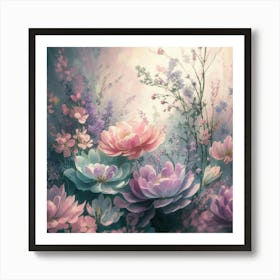 Flowers In The Garden Art Print