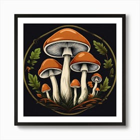 Mushroom Forest 12 Art Print