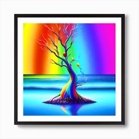 Rainbow Tree 16 Art Print