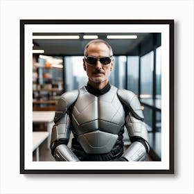 Futuristic Man In Futuristic Suit 52 Art Print