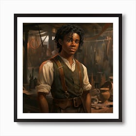 Portrait Of A Young Black Man Art Print