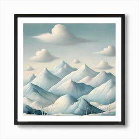 Snowy Mountains 2 Art Print