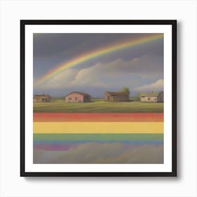 Rainbow Over A Rainbow Art Print