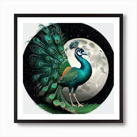 Peacock Art Print