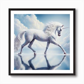 Unicorn In The Water 1 Art Print