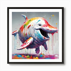 Dolphin Canvas Print Art Print