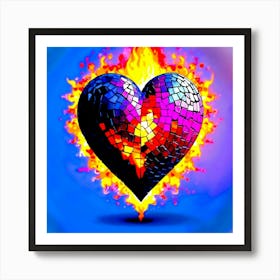 Heart Of Fire 3 Art Print