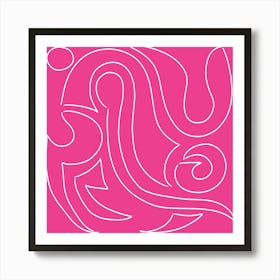 Pink Hare Art Print