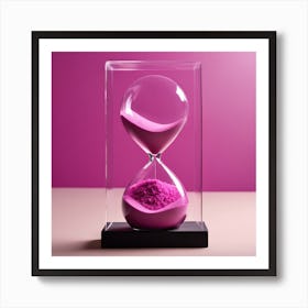 Hourglass With Pink Sand Art Print