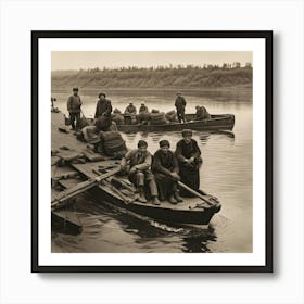 Barge Haulers On The Volga Art Print