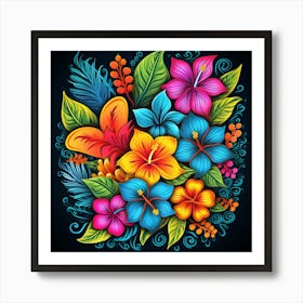 Hawaiian Flowers 1 Art Print