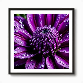 Purple Dahlia Flower Art Print