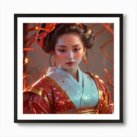 Creative Geisha Artwork 17 Art Print