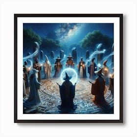 Wizard Gathering 1 Art Print