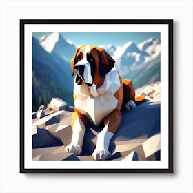 St Bernard 30 Art Print