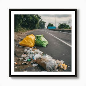 Garbage On The Road 4 Art Print