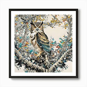 The Owl In The Tree Art Print