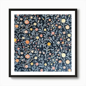 Floral Rug Art Art Print