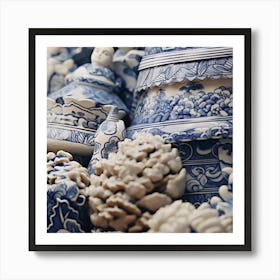 Blue And White China 2 Art Print