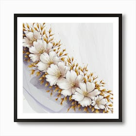 White Flowers 4 Art Print