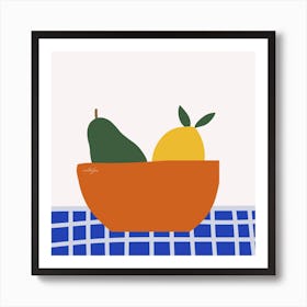 Fruit Bowl 3 Square Art Print