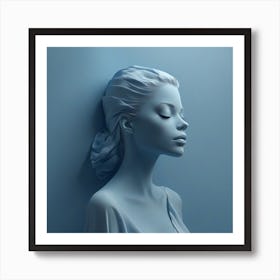 Silhouette a woman 1 Art Print