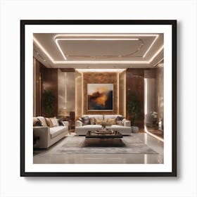 Modern Living Room Art Print