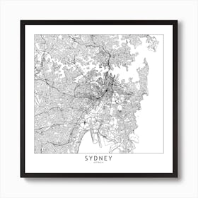 Sydney Map Art Print