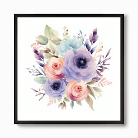 Watercolor Flowers 5 Art Print