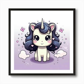 Cute Unicorn 619 Art Print