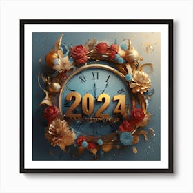 2024 Clock Art Print