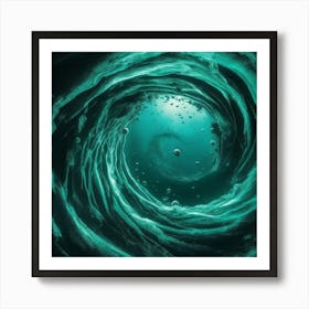 Swirling Ocean Art Print