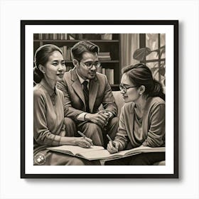 Asian Family Portrait Art Print