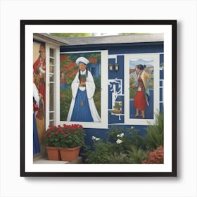 Santa Fe Mural Art Print