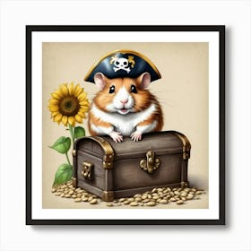 Pirate Hamster 7 Art Print