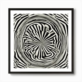 Abstract Zebra Pattern Art Print