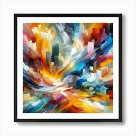 Abstract City Painting Art Print