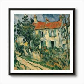 The House of Dr Gachet in Auvers-sur-Oise, Paul Cézanne Art Print 2 Art Print