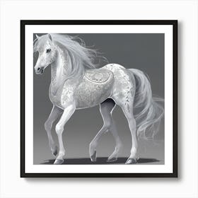 White Horse 2 Art Print