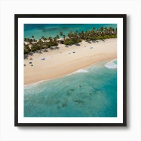 Aerial View Of A Beach 1 Art Print