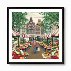 Amsterdam Flower Market 1 Art Print