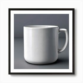 Mock Up Mug Blank Plain Ceramic Customizable Unadorned Empty Clean Simple Minimalist Mo (11) Art Print