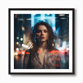 Girl In The Rain 3 Art Print