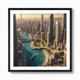 Futuristic Cityscape Art Print